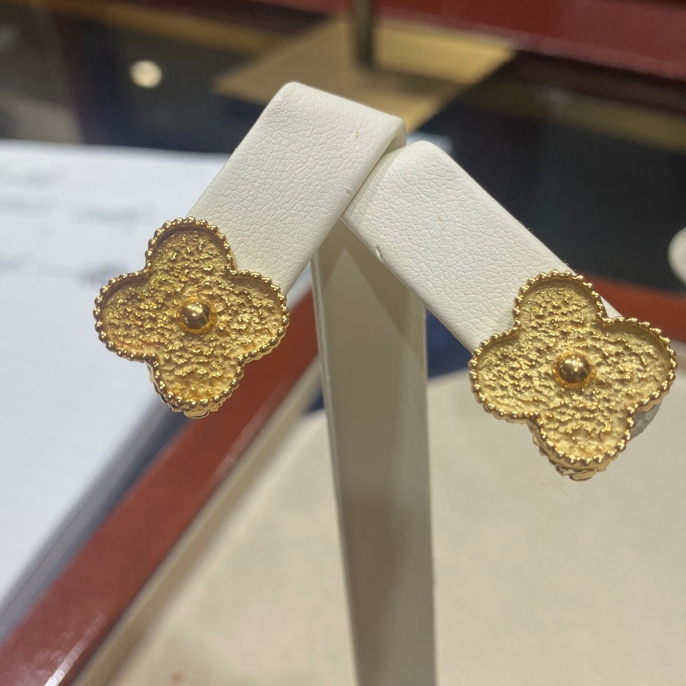 Gold Alhambra Earrings